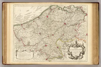 Grafschaft Flandern im Jahr 1704 von Guillaume de Lisle